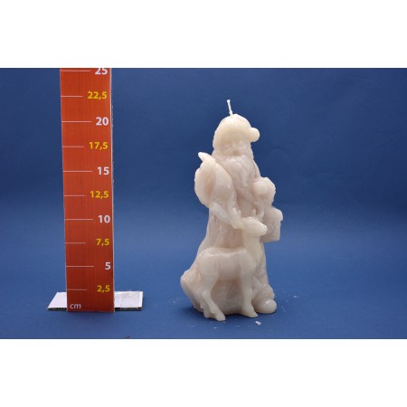 CANDELA BABBO+RENNA 10X8.5X20.1 LUCIDO PANNA