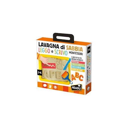 LAVAGNA DI SABBIA LEGGO E SCRIVO MONTESSORI