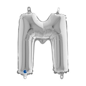 PALL. MYLAR LETTERA M CM 36 ARGENTO