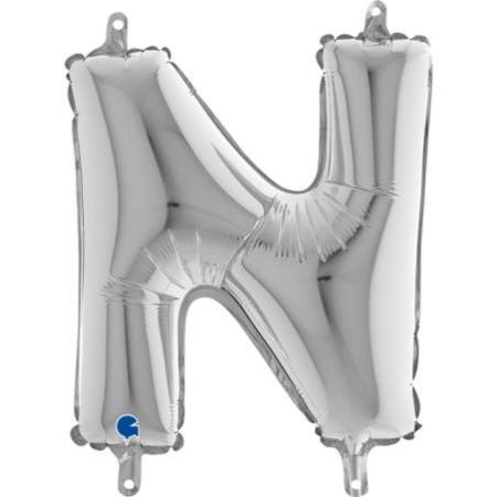 PALL. MYLAR LETTERA N CM 36 ARGENTO