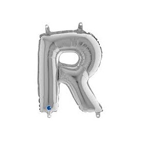 PALL. MYLAR LETTERA R CM 36 ARGENTO
