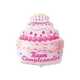 MYLAR BUON COMPLEANNO ROSA