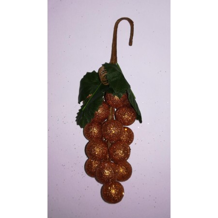 GRAPPOLO UVA CM 16 ARANCIO GLITTER