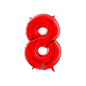 PALL. MYLAR NUM 8 CM 102 ROSSO