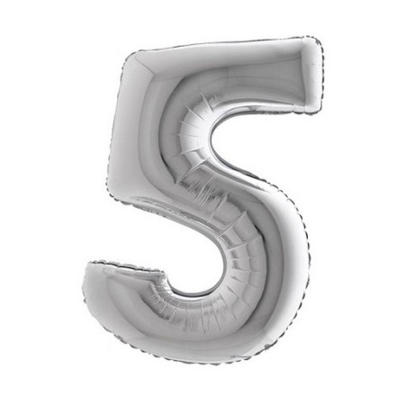PALL. MYLAR NUM 5 CM 102 ARGENTO