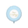 PALLONCINI MYLAR TONDO 45CM B. COMPLEANNO CELESTE