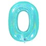 PALLONCINI MYLAR N.0 ACQUA MARINA GLITTER 102CM