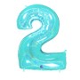 PALLONCINI MYLAR N.2 ACQUA MARINA GLITTER 102CM