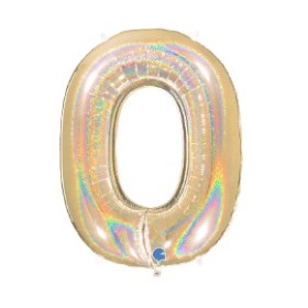 PALLONCINI MYLAR N.0 ORO GLITTER 102CM