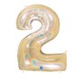 PALLONCINI MYLAR N.2 ORO GLITTER 102CM