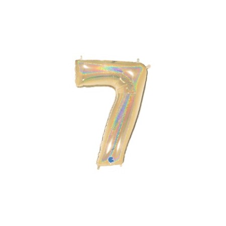 PALLONCINI MYLAR N.7 ORO GLITTER 102CM