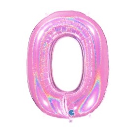 PALLONCINI MYLAR N.0 ROSA GLITTER 102CM