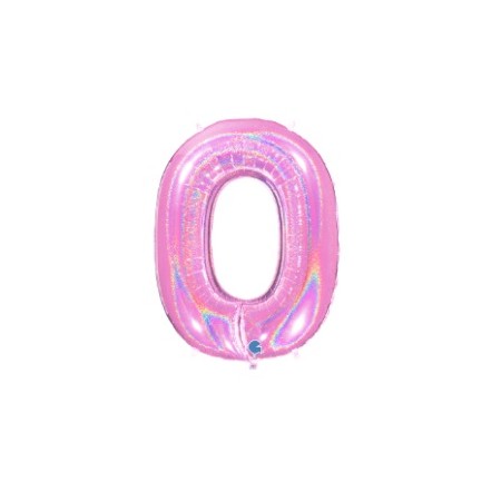PALLONCINI MYLAR N.0 ROSA GLITTER 102CM