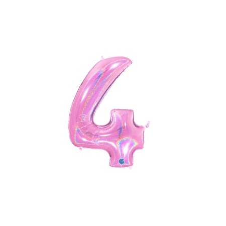 PALLONCINI MYLAR N.4 ROSA GLITTER 102CM