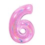 PALLONCINI MYLAR N.6 ROSA GLITTER 102CM