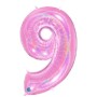 PALLONCINI MYLAR N.9 ROSA GLITTER 102CM