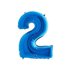 PALL. MYLAR NUMERO 2 CM 36 BLU