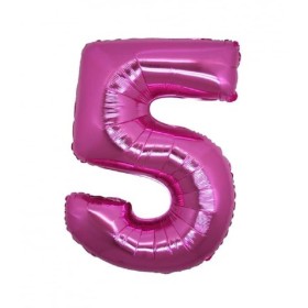 PALL. MYLAR NUMERO 5 CM 102 FUXIA