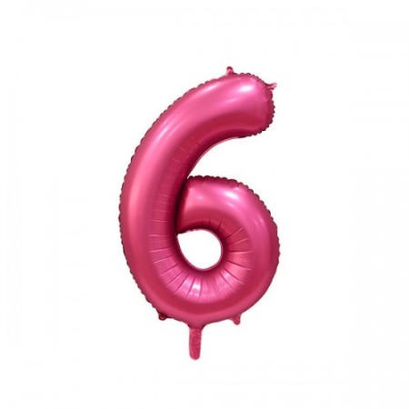 PALL. MYLAR NUMERO 6 CM 102 FUXIA