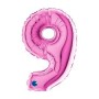 PALL. MYLAR NUMERO 9 CM 102 FUXIA