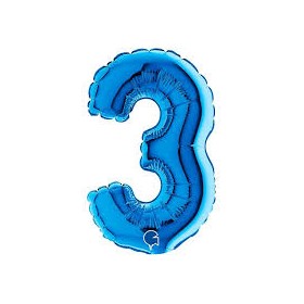PALL. MYLAR NUMERO 3 CM 102 BLU