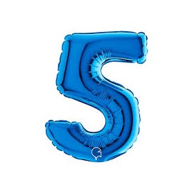 PALL. MYLAR NUMERO 5 CM 102 BLU