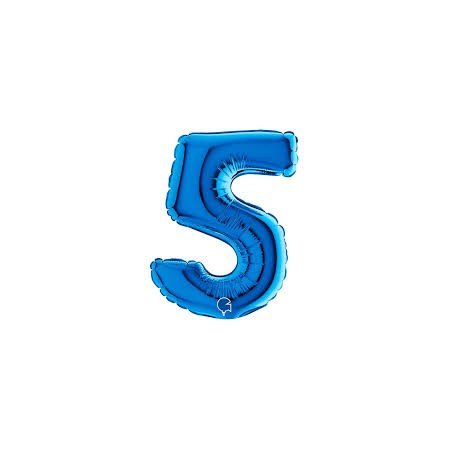 PALL. MYLAR NUMERO 5 CM 102 BLU