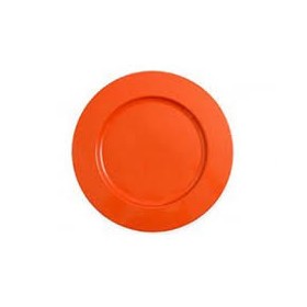 PIATTI TONDI 33CM C/BORDO ARANCIO - 187373 OR