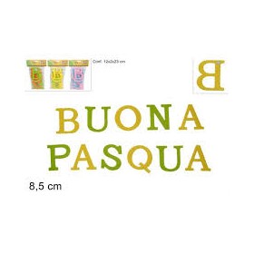 SCRITTA BUONA PASQUA C/ADESIVO