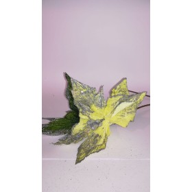 FIORE C/RAMO GLITTER CM 80 BIANCO.