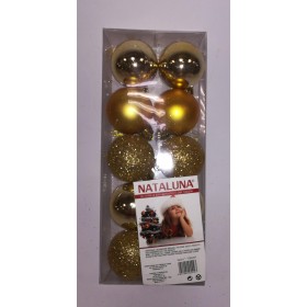 BOX 10 SFERE BASIC 4CM COLORE ORO