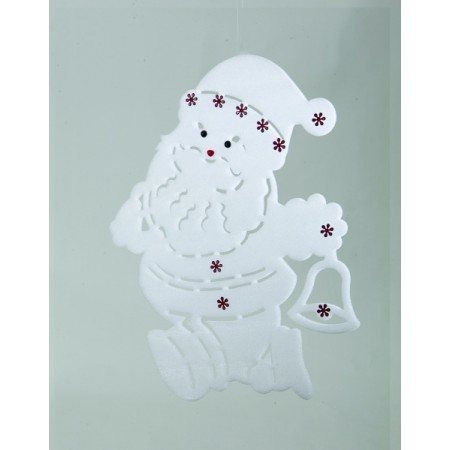 BABBO NATALE BIANCO C/GEMME ROSSE