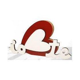 SCRITTA LEGNO DECORATIVA IO E TE 23*12 CM