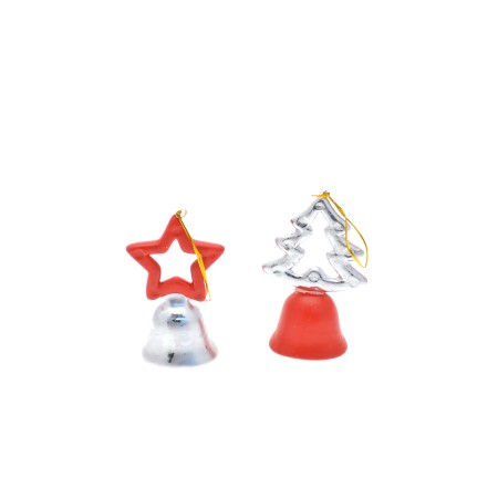 CAMPANELLE CERAMICA ARGENTO/ROSSO