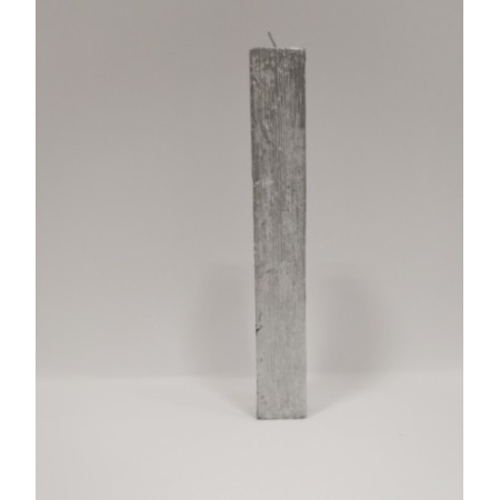CANDELE RETTANGOLARI ARGENTO.
