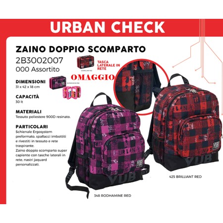 ZAINI DOPPIO URBAN CHECK YUB + CORREDO OMAGGIO