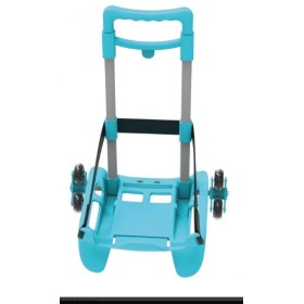 TROLLEY PORTAZAINO TURCHESE FLUO 3 RUOTE