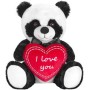 PELUCHE PANDA CON CUORE CM.25