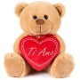 PELUCHE ORSO CON CUORE CM.35