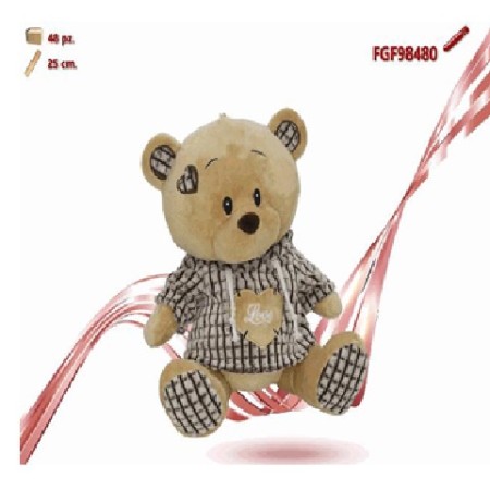 PELUCHE ORSO CON MAGLIA CM.25