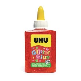 COLLE GLITTER UHU 88ML ROSSO