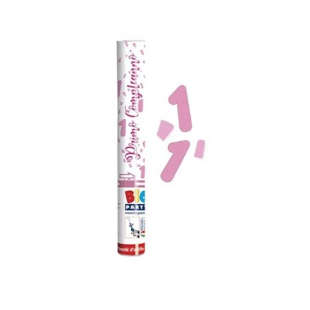 SPARACORIANDOLI 30CM PRIMO COMPLEANNO ROSA