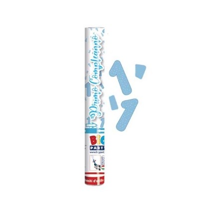 SPARACORIANDOLI 30CM PRIMO COMPLEANNO CELESTE