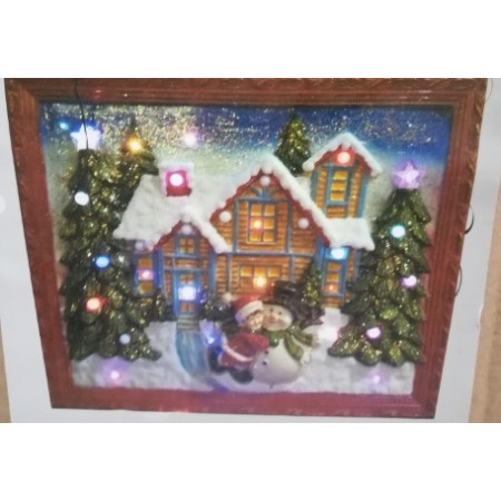 CASETTA CON PUPAZZI DI NEVE E BAMBINI