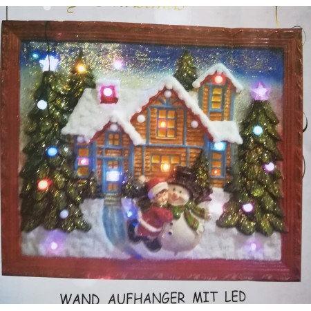 CASETTA CON PUPAZZI DI NEVE E BAMBINI