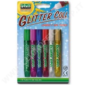 TUBI GLITTER COL. ASS. 6PZ