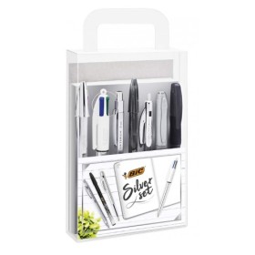 SET SCRITTURA BIRO BIC ARGENTO