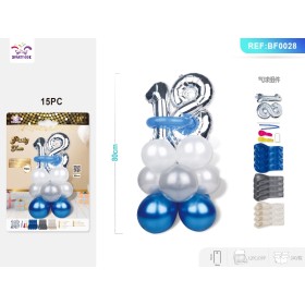 SET PALLONCINI MYLAR ARGENTO N.18