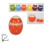 UOVO POIS CON MERLETTI 11.5CM 6 COLORI