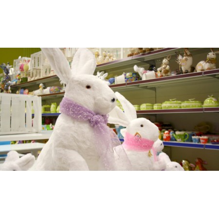 CONIGLI 83CM C/SCIARPETTA 5 COLORI